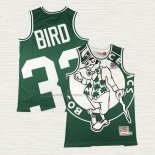 Camiseta Larry Bird NO 33 Boston Celtics Mitchell & Ness Big Face Verde