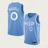 Camiseta NO 0 Minnesota Timberwolves Ciudad Azul D'angelo Russell