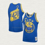 Camiseta Nate Thurmond NO 42 Golden State Warriors Mitchell & Ness 1966-67 Azul