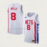 Camiseta Patty Mills NO 8 Brooklyn Nets Classic 2022-23 Blanco