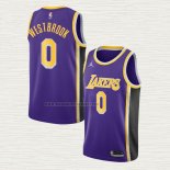 Camiseta Russell Westbrook NO 0 Los Angeles Lakers Statement 2021-22 Violeta