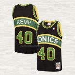 Camiseta Shawn Kemp NO 40 Seattle SuperSonics Mitchell & Ness 1994-95 Negro