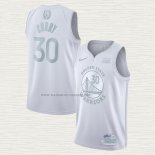 Camiseta Stephen Curry NO 30 Golden State Warriors MVP Blanco