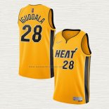 Camiseta Andre Iguodala NO 28 Miami Heat Earned 2020-21 Oro