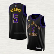 Camiseta Cam Reddish NO 5 Los Angeles Lakers Ciudad 2023-24 Negro