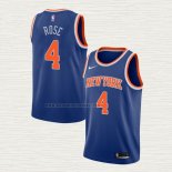 Camiseta Derrick Rose NO 4 New York Knicks Icon Azul