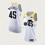 Camiseta Donovan Mitchell NO 45 Utah Jazz Association Autentico 2022-23 Blanco