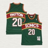 Camiseta Gary Payton NO 20 Seattle SuperSonics Mitchell & Ness 1995-96 Verde