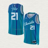 Camiseta JT Thor NO 21 Charlotte Hornets Ciudad 2021-22 Azul
