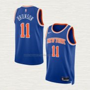 Camiseta Jalen Brunson NO 11 New York Knicks Icon 2022-23 Azul