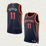 Camiseta Jalen Brunson NO 11 New York Knicks Statement 2022-23 Negro
