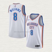 Camiseta Jalen Williams NO 8 Oklahoma City Thunder Association Blanco