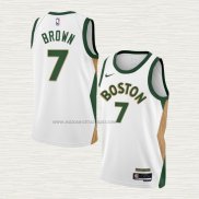 Camiseta Jaylen Brown NO 7 Boston Celtics Ciudad 2023-24 Blanco