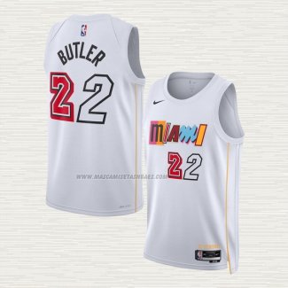 Camiseta Jimmy Butler NO 22 Miami Heat Ciudad 2022-23 Blanco