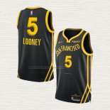 Camiseta Kevon Looney NO 5 Golden State Warriors Ciudad 2023-24 Negro