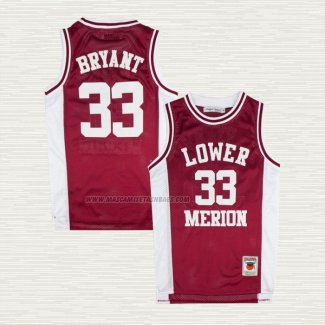 Camiseta Kobe Bryant NO 33 Lower Merion Rojo