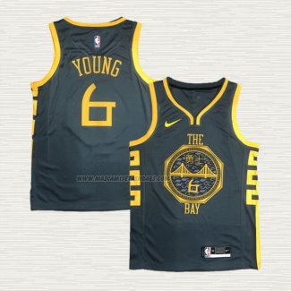 Camiseta Nick Young NO 6 Golden State Warriors Ciudad 2018-19 Azul