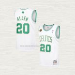Camiseta Ray Allen NO 20 Boston Celtics Hardwood Classics Throwback 2007-08 Blanco
