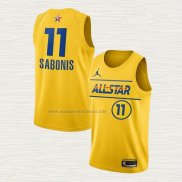 Camiseta Domantas Sabonis NO 11 Indiana Pacers All Star 2021 Oro