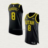 Camiseta Jarred Vanderbilt NO 8 Utah Jazz Statement Autentico 2022-23 Negro
