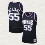 Camiseta Jason Williams NO 55 Sacramento Kings Mitchell & Ness 2001-02 Negro