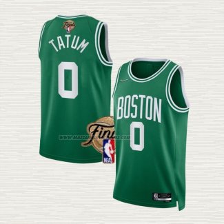 Camiseta Jayson Tatum NO 0 Boston Celtics Icon 2022 NBA Finals Verde