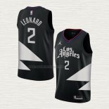 Camiseta Kawhi Leonard NO 2 Los Angeles Clippers Statement 2022-23 Negro