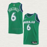 Camiseta Kristaps Porzingis NO 6 Dallas Mavericks Hardwood Classic 2020-21 Verde