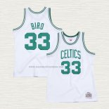 Camiseta Larry Bird NO 33 Boston Celtics Hardwood Classics Throwback Blanco