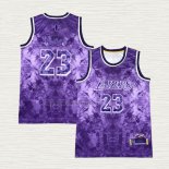 Camiseta LeBron James NO 23 Los Angeles Lakers Select Series 2023 Violeta