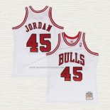 Camiseta Michael Jordan NO 45 Chicago Bulls Mitchell & Ness 1994-95 Blanco