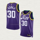 Camiseta Ochai Agbaji NO 30 Utah Jazz Classic 2023-24 Violeta