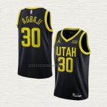 Camiseta Ochai Agbaji NO 30 Utah Jazz Statement 2022-23 Negro