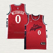 Camiseta Russell Westbrook NO 0 Los Angeles Clippers Statement 2024-25 Rojo