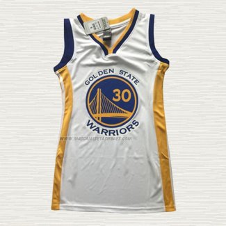 Camiseta Stephen Curry NO 30 Mujer Golden State Warriors Association 2018-19 Blanco
