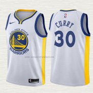 Camiseta Stephen Curry NO 30 Nino Golden State Warriors Blanco