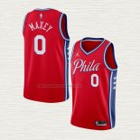 Camiseta Tyrese Maxey NO 0 Philadelphia 76ers Statement 2020-21 Rojo