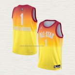 Camiseta Zion Williamson NO 1 New Orleans Pelicans All Star 2023 Naranja