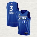 Camiseta Anthony Davis NO 3 Los Angeles Lakers All Star 2021 Azul