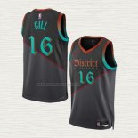 Camiseta Anthony Gill NO 16 Washington Wizards Ciudad 2023-24 Negro