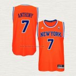 Camiseta Carmelo Anthony NO 7 New York Knicks Naranja