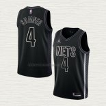 Camiseta Edmond Sumner NO 4 Brooklyn Nets Statement 2022-23 Negro
