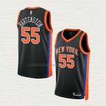 Camiseta Isaiah Hartenstein NO 55 New York Knicks Ciudad 2022-23 Negro