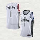 Camiseta James Harden NO 1 Los Angeles Clippers Ciudad 2019-20 Blanco