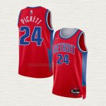 Camiseta Jamorko Pickett NO 24 Detroit Pistons Ciudad 2021-22 Rojo