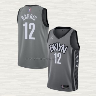 Camiseta Joe Harris NO 12 Brooklyn Nets Statement 2021 Gris