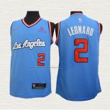 Camiseta Kawhi Leonard NO 2 Los Angeles Clippers 2019-20 Azul
