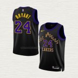 Camiseta Kobe Bryant NO 24 Nino Los Angeles Lakers Ciudad 2023-24 Negro