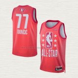 Camiseta Luka Doncic NO 77 Dallas Mavericks All Star 2022 Granate
