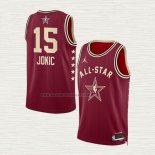 Camiseta Nikola Jokic NO 15 Denver Nuggets All Star 2024 Rojo